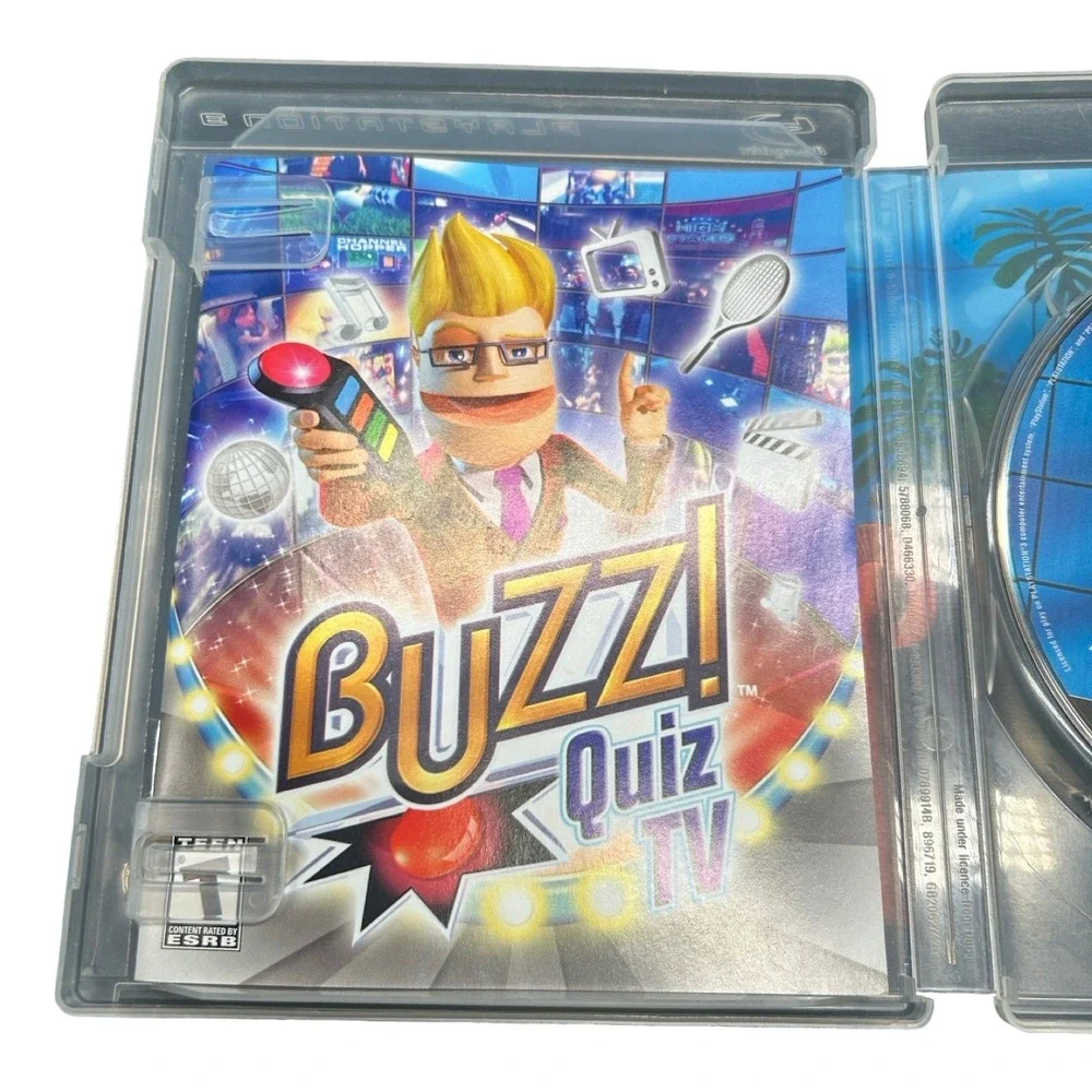 Buzz Quiz TV Sony PlayStation 3 PS3 2008 Trivia Party Game BCUS-98145 Excellent